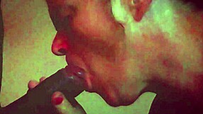 the milf gives a great blowjob to her lover