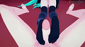 Hatsune Miku Foot Job POV, So Hot! 😍