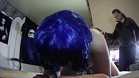 Sub slut moans painfully from belt spanking