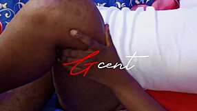 ebony couple fucking intimately with wet pussy riding