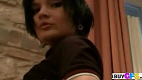 Hot Brunette Teen with Big Tits Fingers to Orgasm