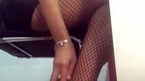 Dominalucia hypnotizes slaves via webcam with grid stockings?