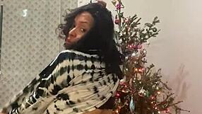 anna maria, a sexy latina, dances at christmas