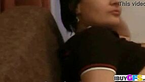 Hot Brunette Teen with Big Tits Fingers to Orgasm