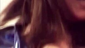 Put On These Cuffs, Naughty Brunette In Lingerie