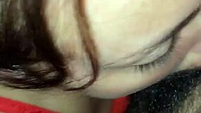 Curly-haired step sister with pierced nipples gets worshipped