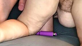 brunette milf gives raw blowjob to dominant man