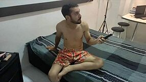 Ogro massages Vivi's skinny waist until she cums