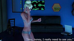 Blonde stepdaughter receives rough blowjob and deepthroat in group scene