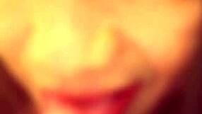 Ladyboy Mika gives blowjob to toy.