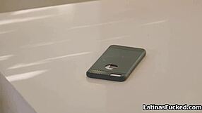 Nicole's poor amateur blowjob skills on a big Latino cock