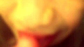 Ladyboy Mika gives blowjob to toy.