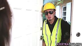 PETITE TEEN 18+ GETS FACIAL OUTDOOR