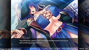 pirate booty endures bukkake blowbang in anime hentai