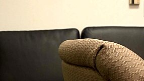 Zelda participates in a casting interview on the sofa.