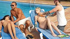 massive group gathering in the garden