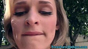 spunk faced teen pov outdoor