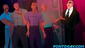 gay gogoboy gets sucked and gives it up at the club night