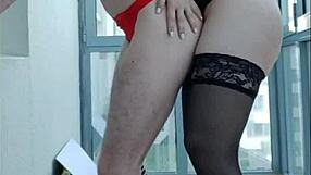 i caught my neighbor in panties and fucked his ass with my big milf pussy