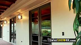 Horny swinger couple dives into wild sexual fun at swing house!