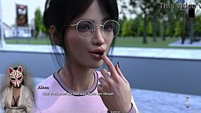 Watch the Busty Brunette Give a Deepthroat Blowjob in Public During Race of Life Episode 11!