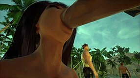 Maya And Bol Perform Deepthroat Anal Blowjob In Public Outdoor Scene