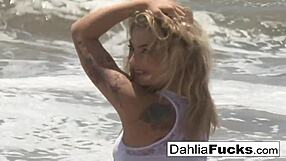 hot dahlia sky solo masturbation compilation with blonde babe tits