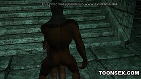 Wow! Masked 3D Cartoon Babe Gets Rough Sex Action!