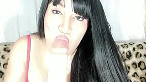 I demonstrate my webcam routine with toys and dildo as a brunette latina teen 18+.