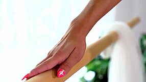 Yvonne dances seductively, showcasing her big tits and ass