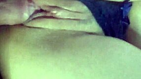 Teen couple fucks while watching tv, ending in creampie pussy