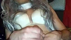 horny ts plays with her hard cock solo