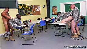 Gay military sex movie with drill sergeant commands