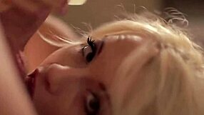 Blonde MILF gives blowjob and handjob to cumshot