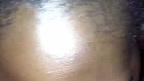 Darkskin shy teen gives first blowjob and gags