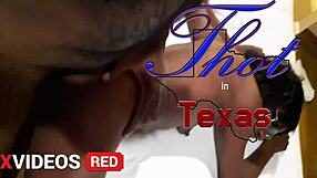 Thot milf in Texas fucking big black cock sucking and getting ass banged in homemade ebony scene