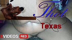Thot milf in Texas fucking big black cock sucking and getting ass banged in homemade ebony scene