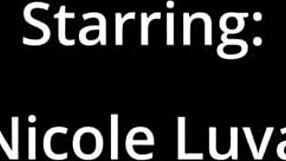 nicole luva masturbates alone on couch with hitachi wand