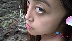 Alexia Anders is wild, sucking cock in the car on vacation and pissing in public POV.