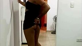 I fillz a panty with my cum for a client, ts angelique.