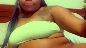 Solo Ebony Babe Stretches Her Tight Ass with Big Dildo