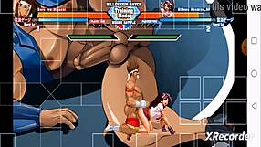 Athena Asamiya drilled hard by Joe Higashi in wild hentai action