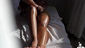 Amateur is skinny - his hidden recording Tantric massage service