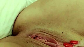 Alina unleashes wild squirts in hotel room chaos.