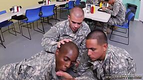 Three black young men have gay sex, one plays drill sergeant
