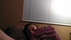 Redhead uses toys for intense solo masturbation session.