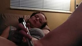 Redhead uses toys for intense solo masturbation session.