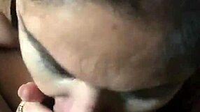 My wife loves sucking my cock in our amateur homemade scene