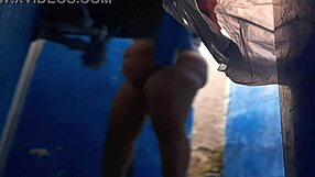 Big-assed Latina stepmother loves masturbating in the shower