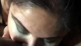 My wife loves sucking my cock in our amateur homemade scene